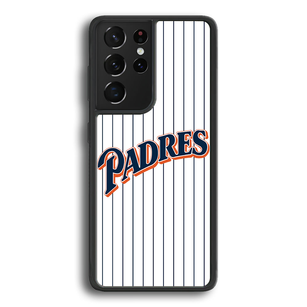 Baseball San Diego Padres MLB 001 Samsung Galaxy S21 Ultra Case-Phone Case-Rubber Black (2D Case)-Altracase