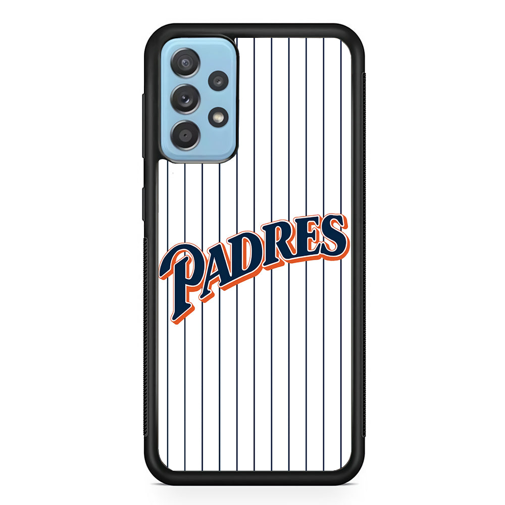 Baseball San Diego Padres MLB 001 Samsung Galaxy A72 Case-Phone Case-Rubber Black (2D Case)-Altracase
