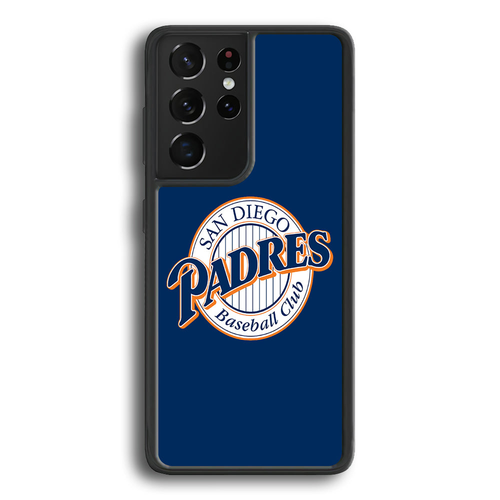 Baseball San Diego Padres MLB 002 Samsung Galaxy S21 Ultra Case-Phone Case-Rubber Black (2D Case)-Altracase