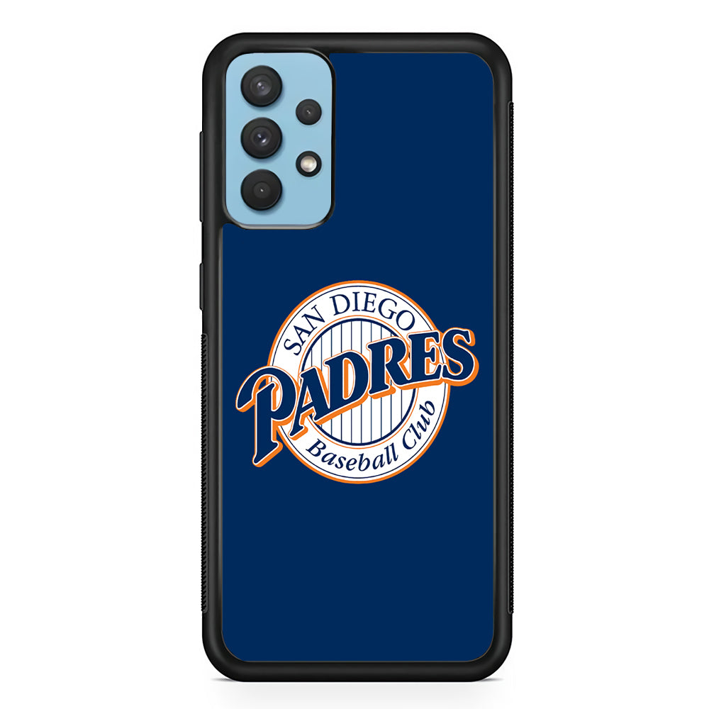 Baseball San Diego Padres MLB 002 Samsung Galaxy A32 Case-Phone Case-Rubber Black (2D Case)-Altracase