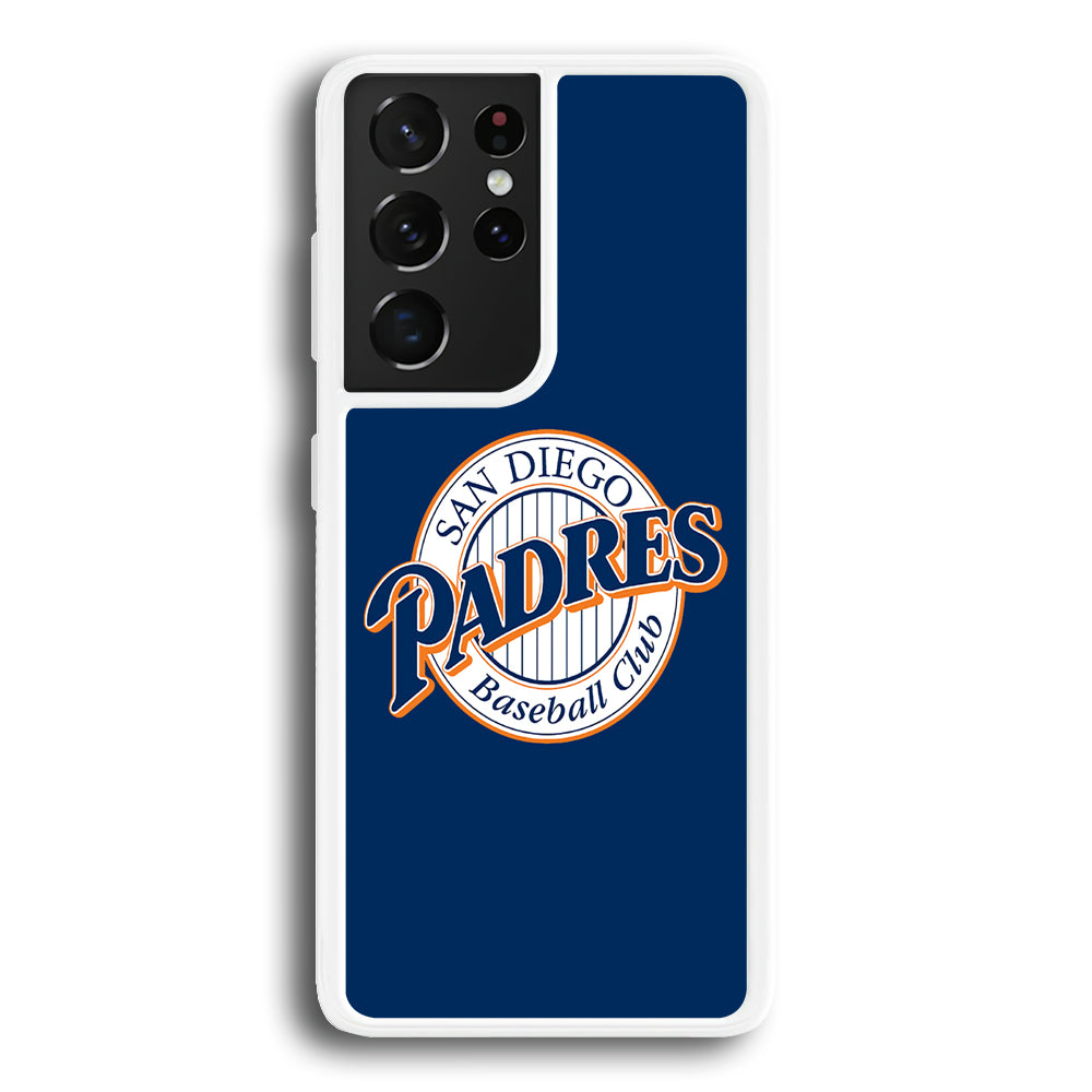 Baseball San Diego Padres MLB 002 Samsung Galaxy S21 Ultra Case-Phone Case-Rubber White (2D Case)-Altracase