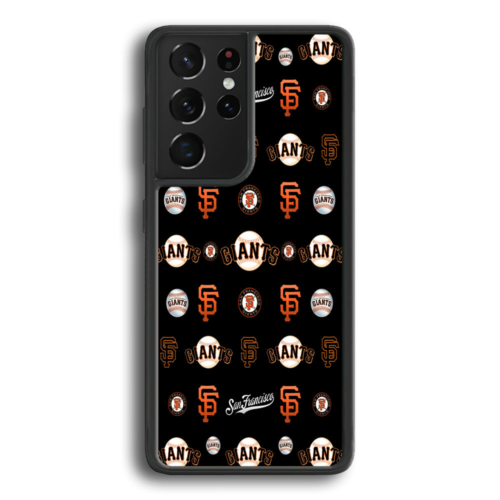 Baseball San Francisco Giants MLB 002 Samsung Galaxy S21 Ultra Case-Phone Case-Rubber Black (2D Case)-Altracase