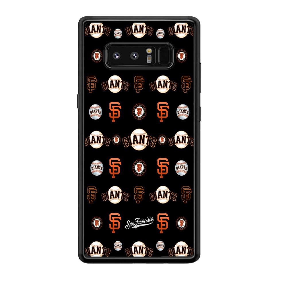 Baseball San Francisco Giants MLB 002 Samsung Galaxy Note 8 Case-Phone Case-Rubber Black (2D Case)-Altracase