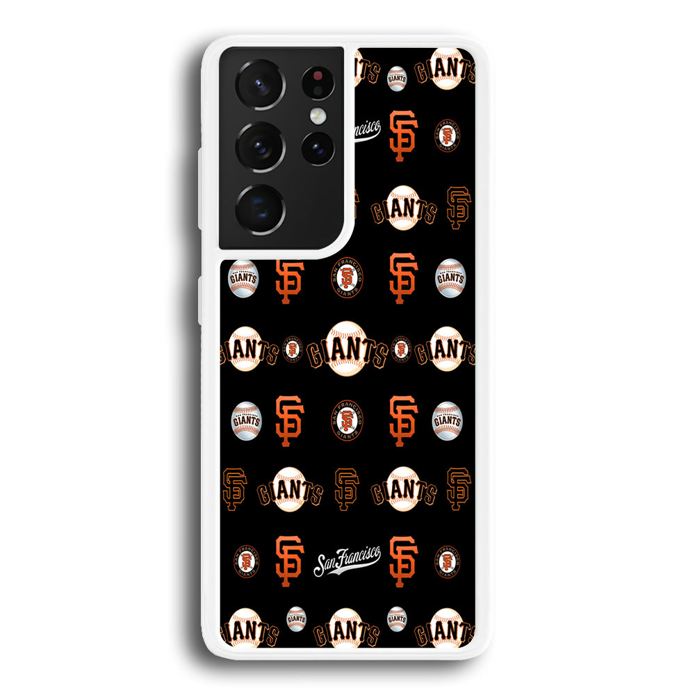 Baseball San Francisco Giants MLB 002 Samsung Galaxy S21 Ultra Case-Phone Case-Rubber White (2D Case)-Altracase