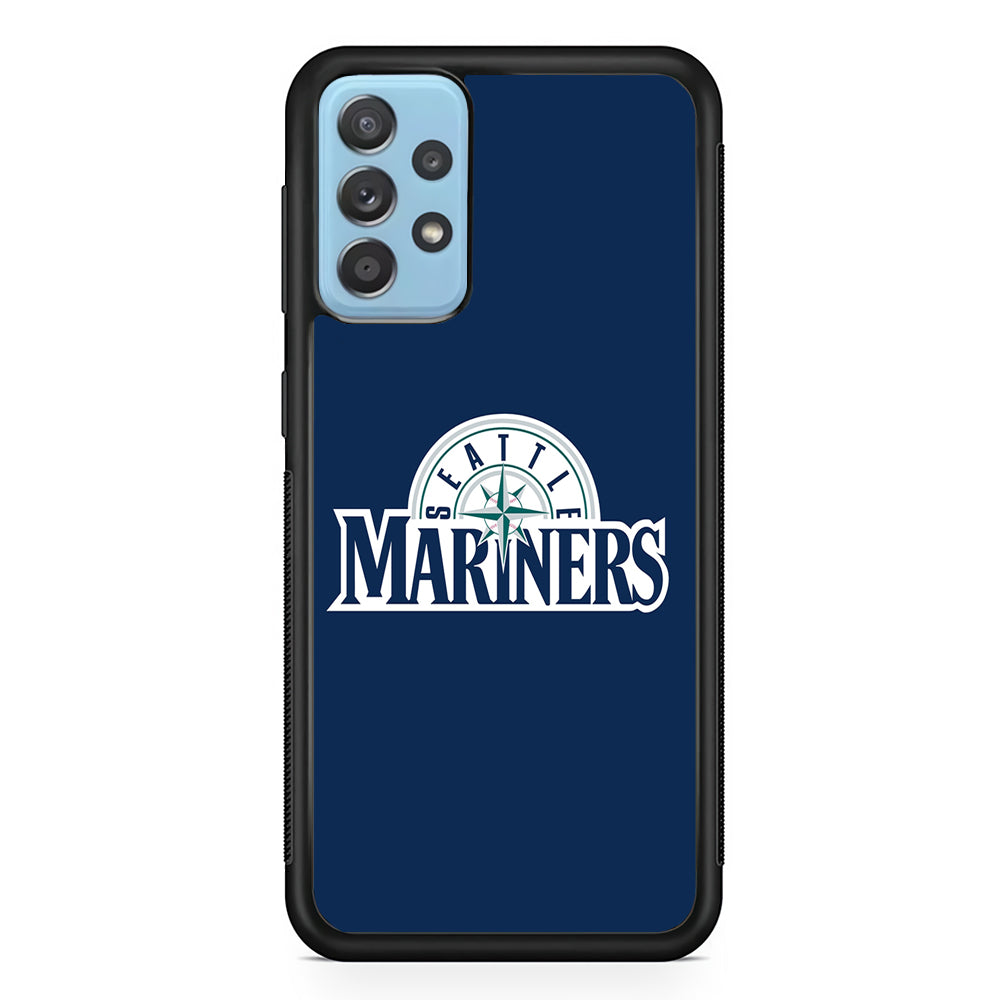 Baseball Seattle Mariners MLB 001 Samsung Galaxy A52 Case-Phone Case-Rubber Black (2D Case)-Altracase