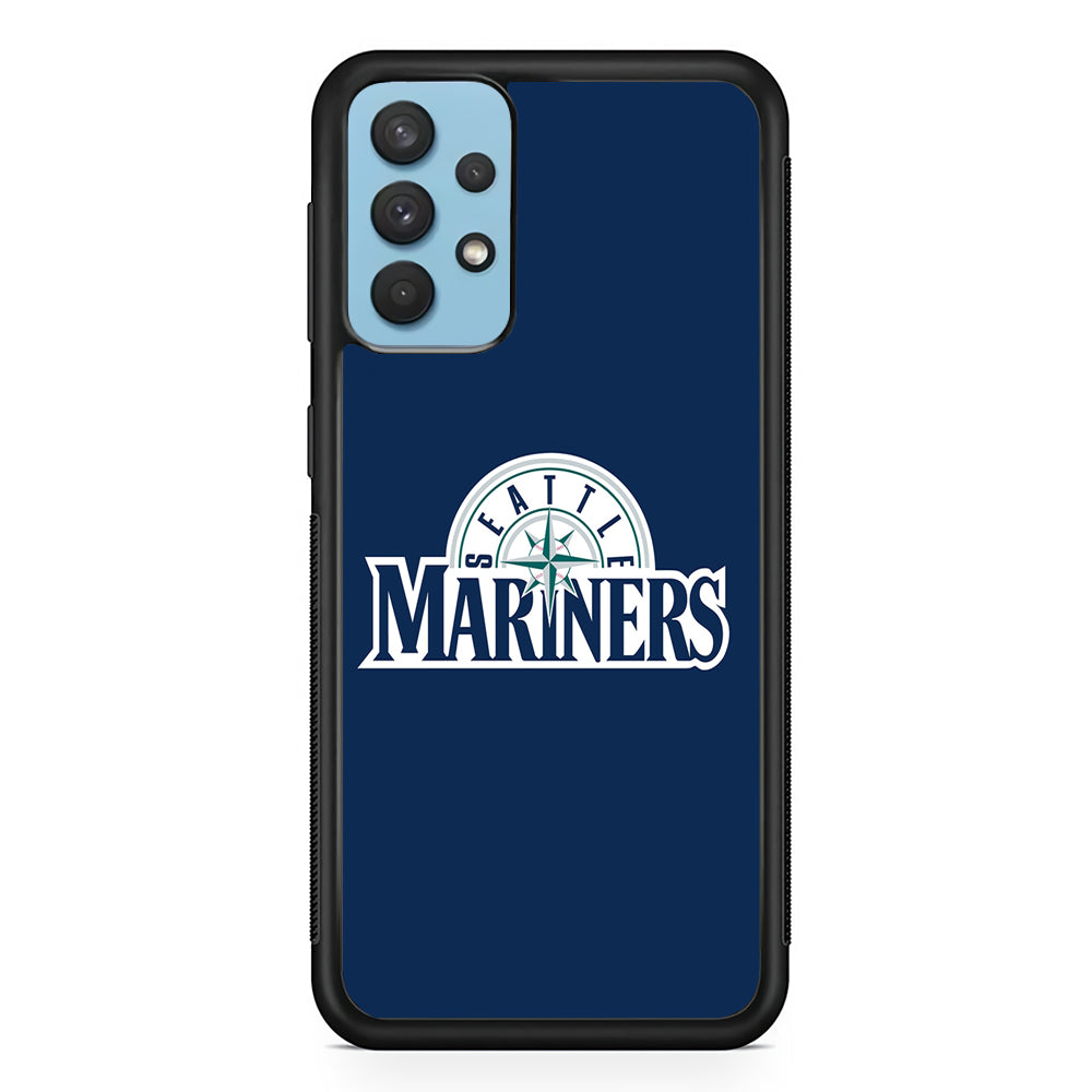 Baseball Seattle Mariners MLB 001 Samsung Galaxy A32 Case-Phone Case-Rubber Black (2D Case)-Altracase
