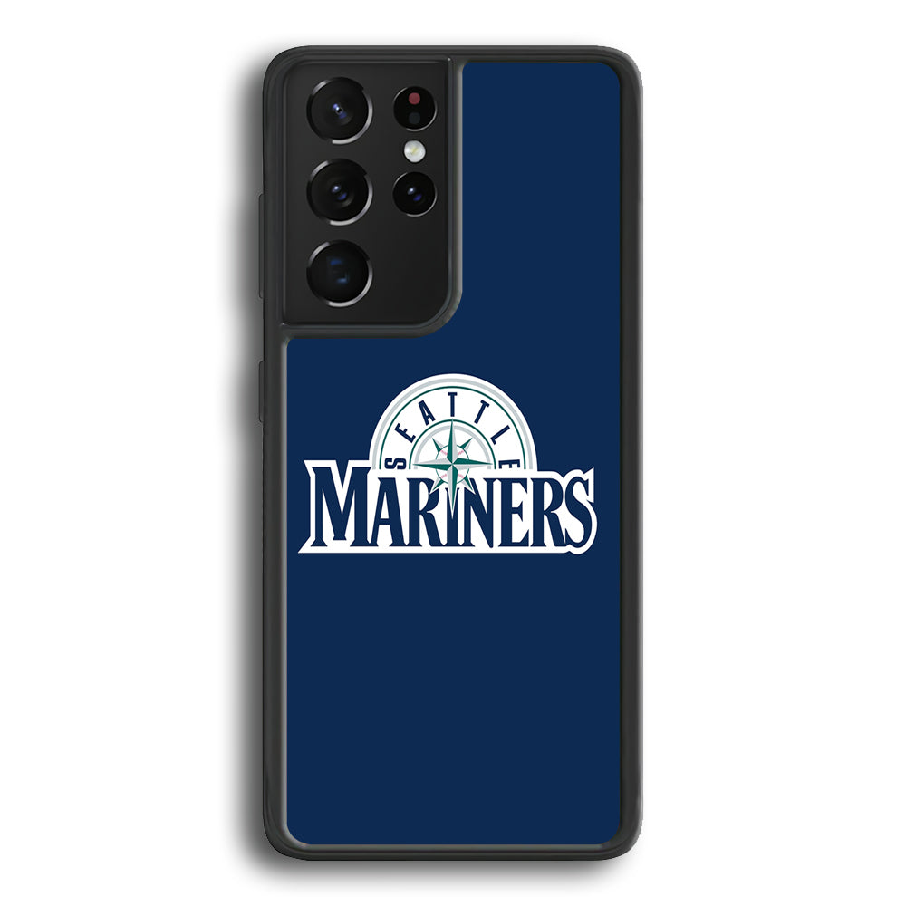 Baseball Seattle Mariners MLB 001 Samsung Galaxy S21 Ultra Case-Phone Case-Rubber Black (2D Case)-Altracase