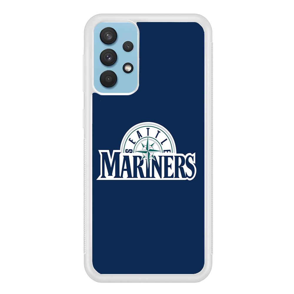 Baseball Seattle Mariners MLB 001 Samsung Galaxy A32 Case-Phone Case-Rubber White (2D Case)-Altracase