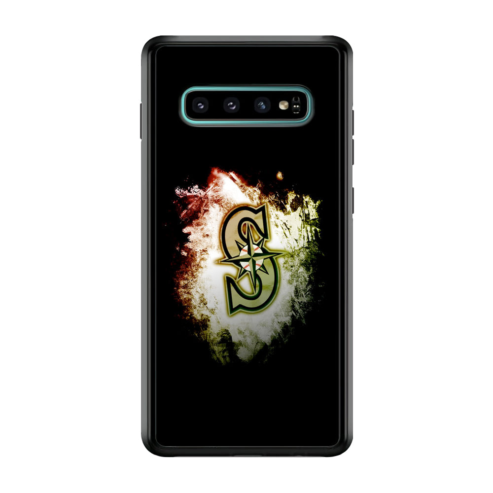 Baseball Seattle Mariners MLB 002 Samsung Galaxy S10 Case-Phone Case-Rubber Black (2D Case)-Altracase