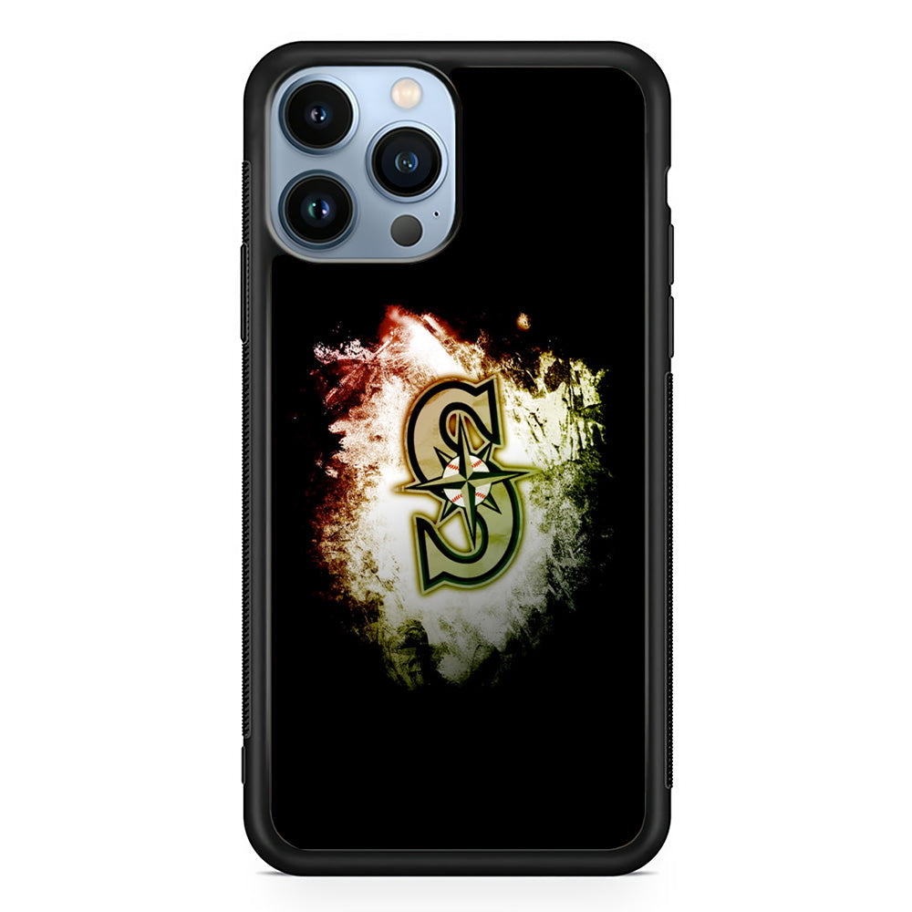 Baseball Seattle Mariners MLB 002 iPhone 14 Pro Case-Phone Case-Rubber Black (2D Case)-Altracase