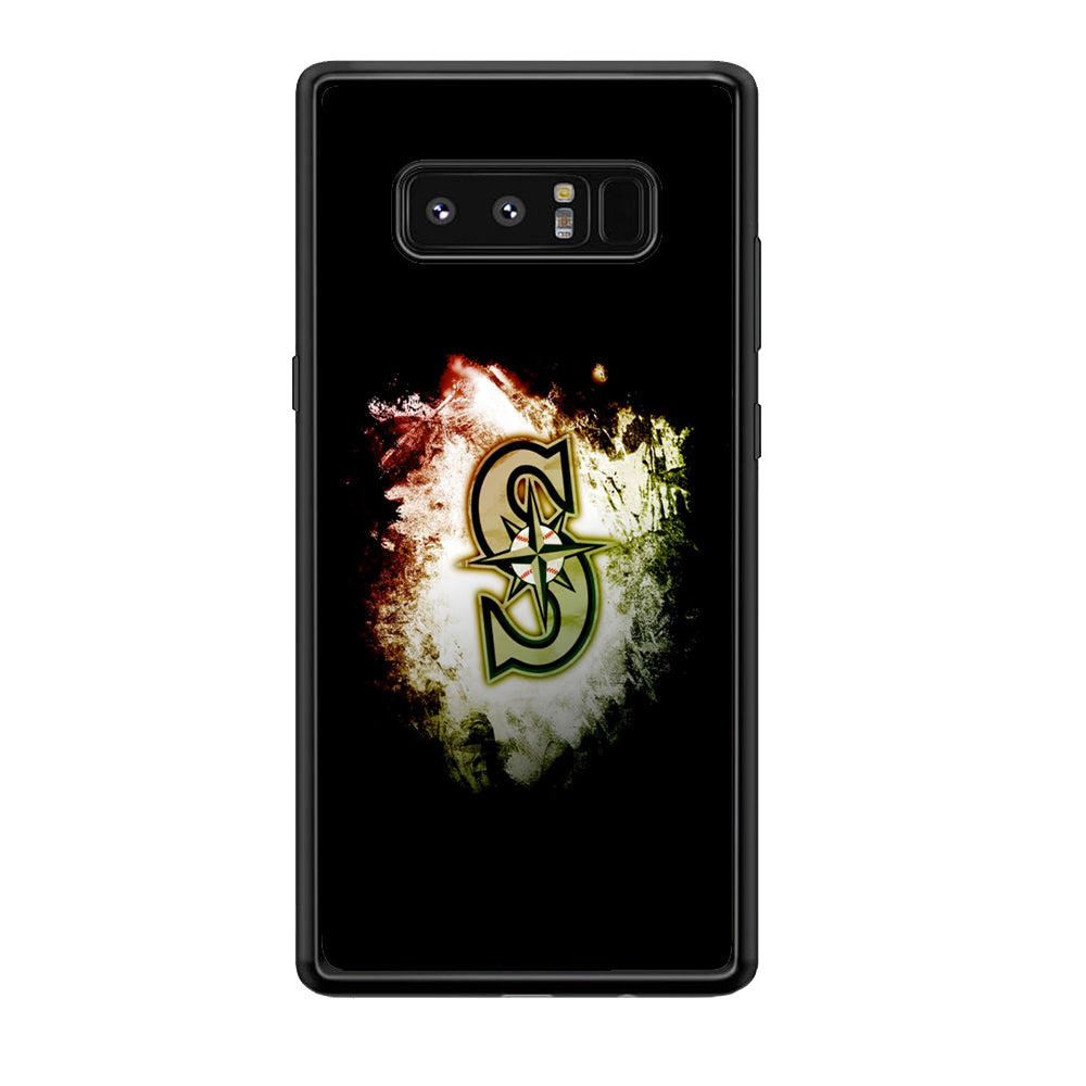 Baseball Seattle Mariners MLB 002 Samsung Galaxy Note 8 Case-Phone Case-Rubber Black (2D Case)-Altracase