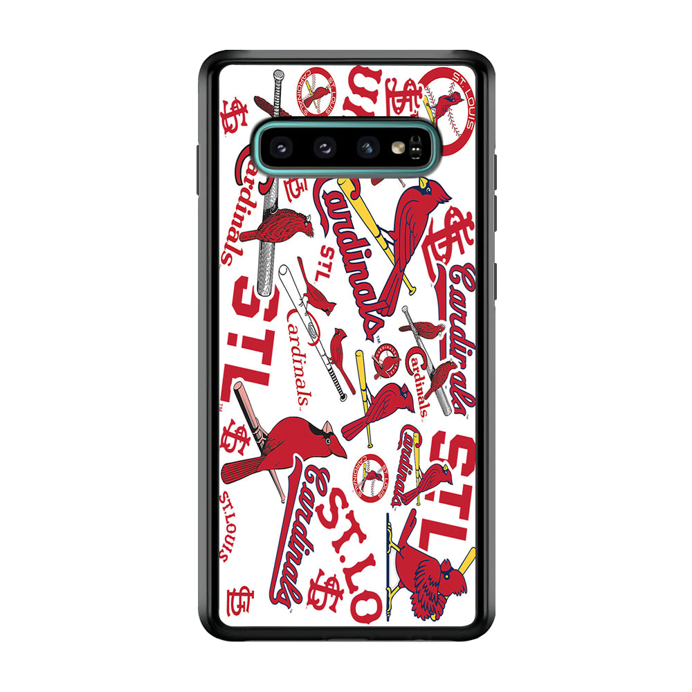 Baseball St. Louis Cardinals MLB 001 Samsung Galaxy S10 Case-Phone Case-Rubber Black (2D Case)-Altracase