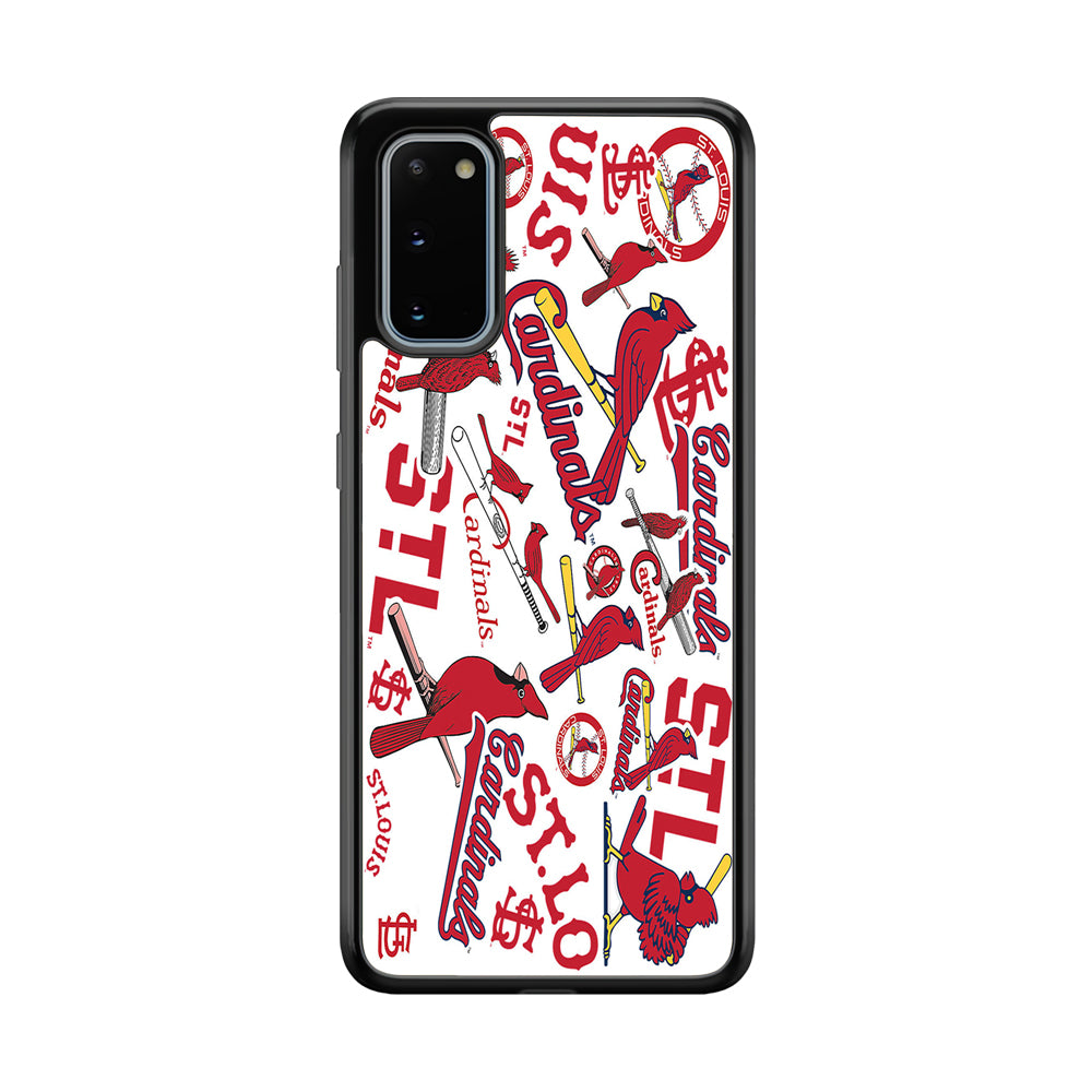 Baseball St. Louis Cardinals MLB 001 Samsung Galaxy S20 Case-Phone Case-Rubber Black (2D Case)-Altracase