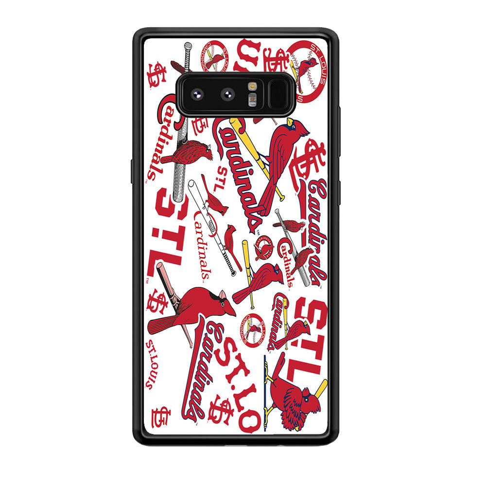 Baseball St. Louis Cardinals MLB 001 Samsung Galaxy Note 8 Case-Phone Case-Rubber Black (2D Case)-Altracase