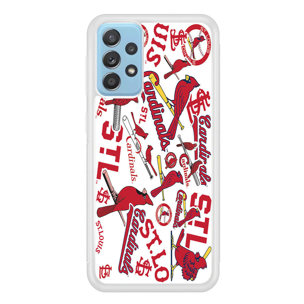 Baseball St. Louis Cardinals MLB 001 Samsung Galaxy A52 Case-Phone Case-Rubber White (2D Case)-Altracase
