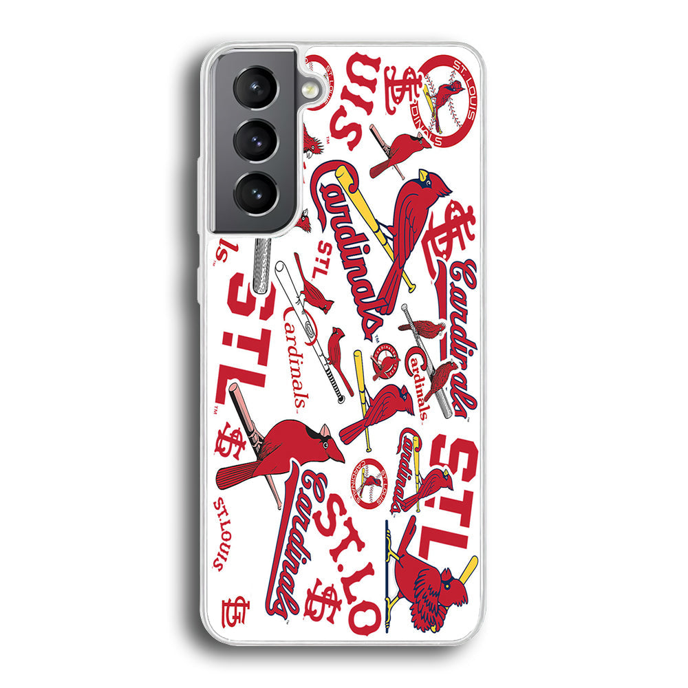 Baseball St. Louis Cardinals MLB 001 Samsung Galaxy S22 Case-Phone Case-Rubber White (2D Case)-Altracase