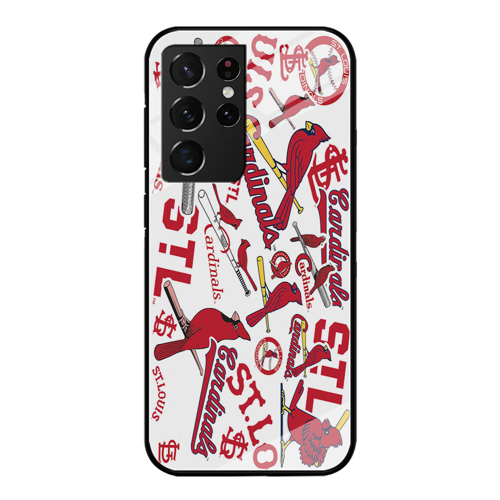 Baseball St. Louis Cardinals MLB 001 Samsung Galaxy S21 Ultra Case-Phone Case-Tempered Glass Case-Altracase