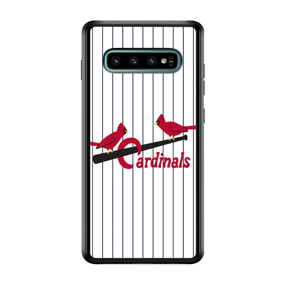 Baseball St. Louis Cardinals MLB 002 Samsung Galaxy S10 Case-Phone Case-Rubber Black (2D Case)-Altracase