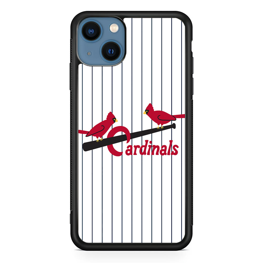Baseball St. Louis Cardinals MLB 002 iPhone 15 Plus Case-Phone Case-Rubber Black (2D Case)-Altracase