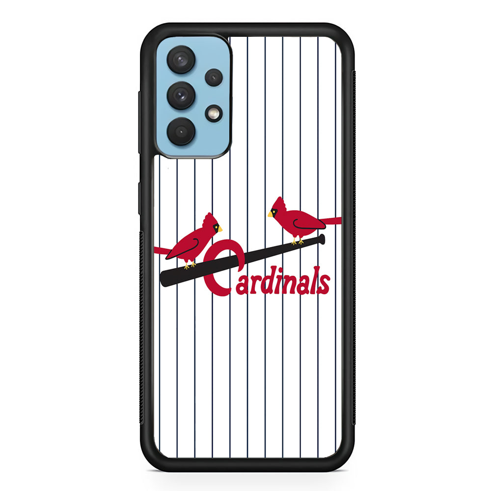 Baseball St. Louis Cardinals MLB 002 Samsung Galaxy A32 Case-Phone Case-Rubber Black (2D Case)-Altracase