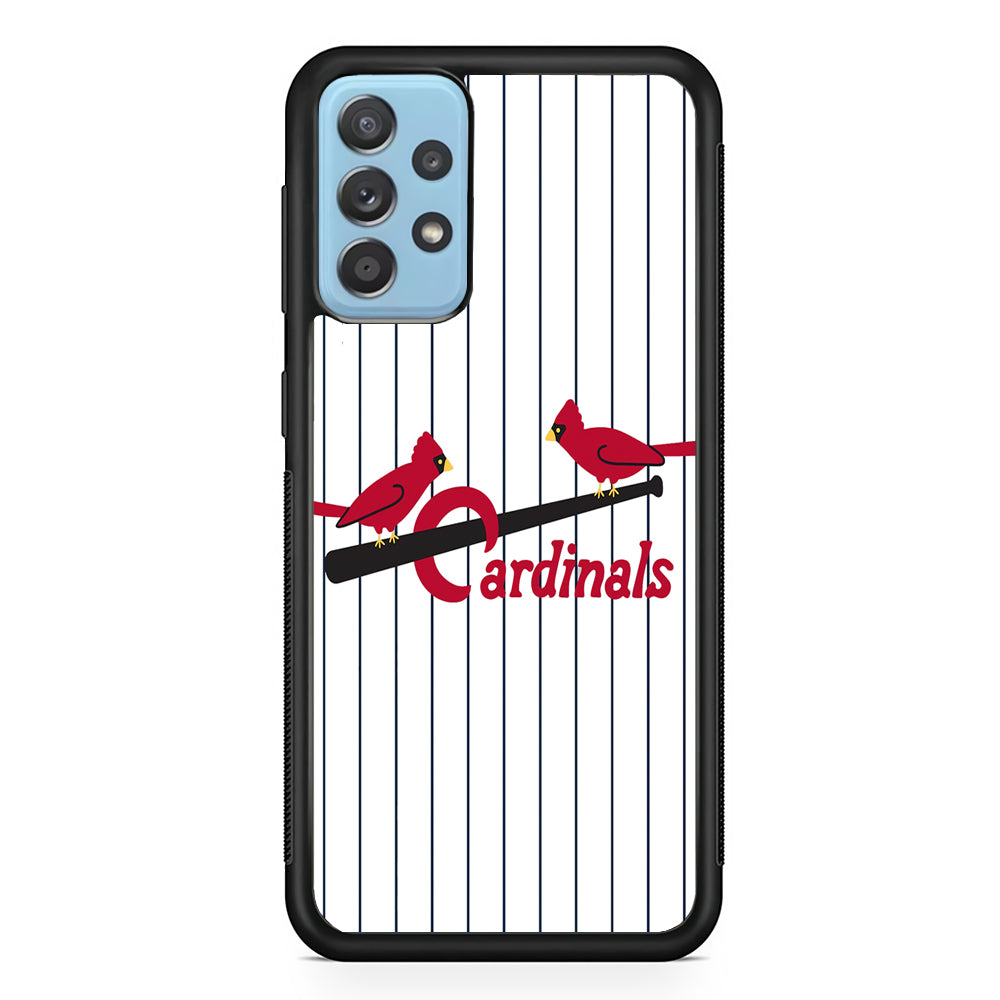 Baseball St. Louis Cardinals MLB 002 Samsung Galaxy A52 Case-Phone Case-Rubber Black (2D Case)-Altracase