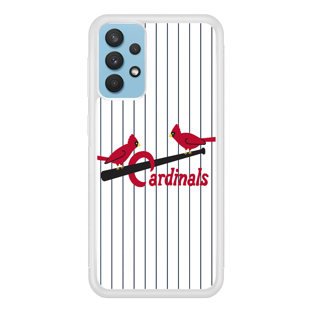 Baseball St. Louis Cardinals MLB 002 Samsung Galaxy A32 Case-Phone Case-Rubber White (2D Case)-Altracase