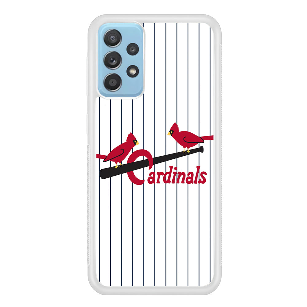 Baseball St. Louis Cardinals MLB 002 Samsung Galaxy A52 Case-Phone Case-Rubber White (2D Case)-Altracase