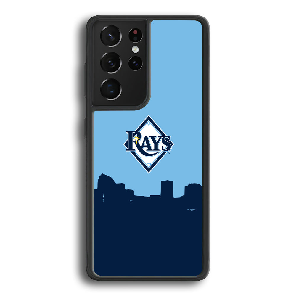 Baseball Tampa Bay Rays MLB 001 Samsung Galaxy S21 Ultra Case-Phone Case-Rubber Black (2D Case)-Altracase