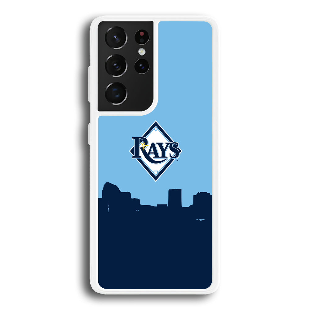 Baseball Tampa Bay Rays MLB 001 Samsung Galaxy S21 Ultra Case-Phone Case-Rubber White (2D Case)-Altracase