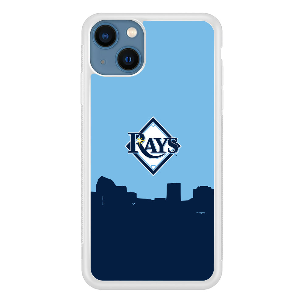 Baseball Tampa Bay Rays MLB 001 iPhone 15 Plus Case-Phone Case-Rubber White (2D Case)-Altracase