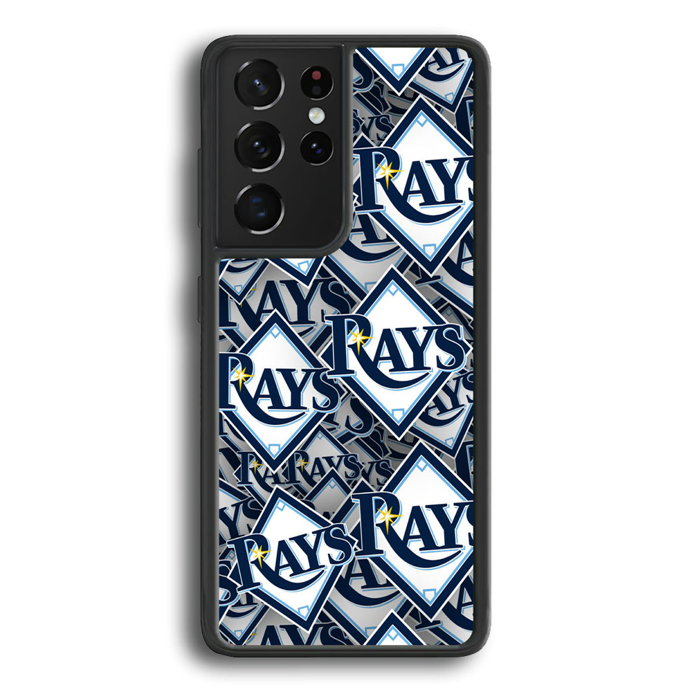 Baseball Tampa Bay Rays MLB 002 Samsung Galaxy S21 Ultra Case-Phone Case-Rubber Black (2D Case)-Altracase