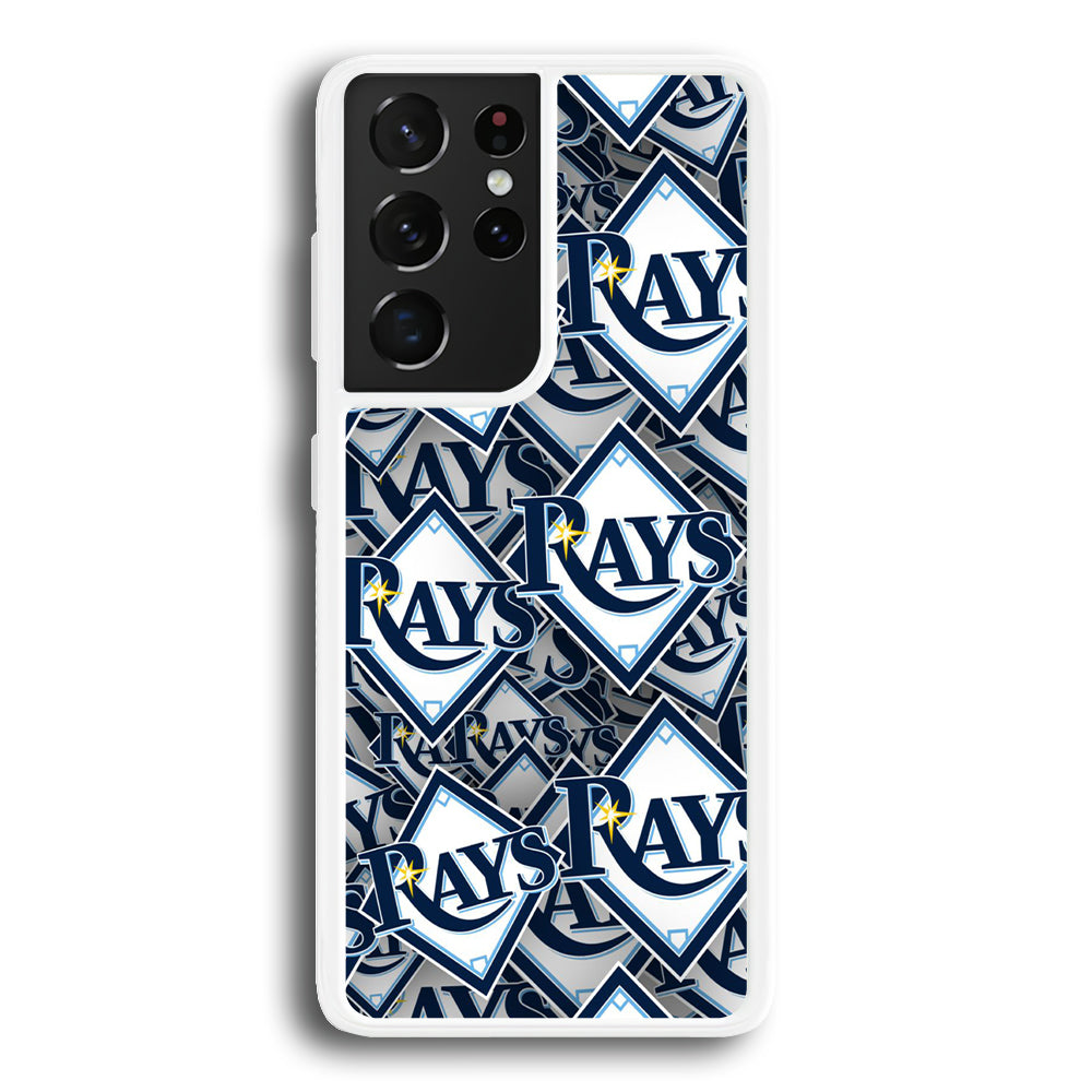Baseball Tampa Bay Rays MLB 002 Samsung Galaxy S21 Ultra Case-Phone Case-Rubber White (2D Case)-Altracase
