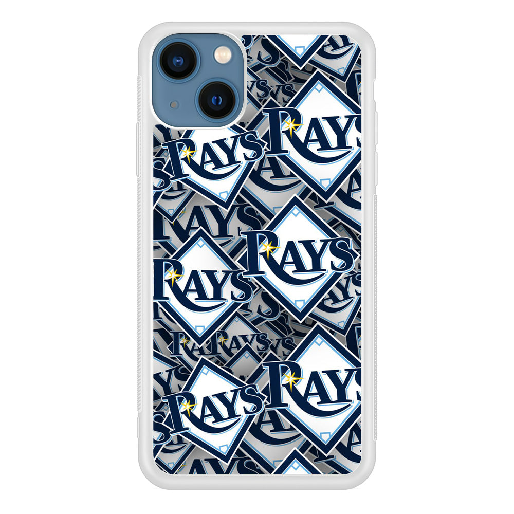 Baseball Tampa Bay Rays MLB 002 iPhone 15 Plus Case-Phone Case-Rubber White (2D Case)-Altracase