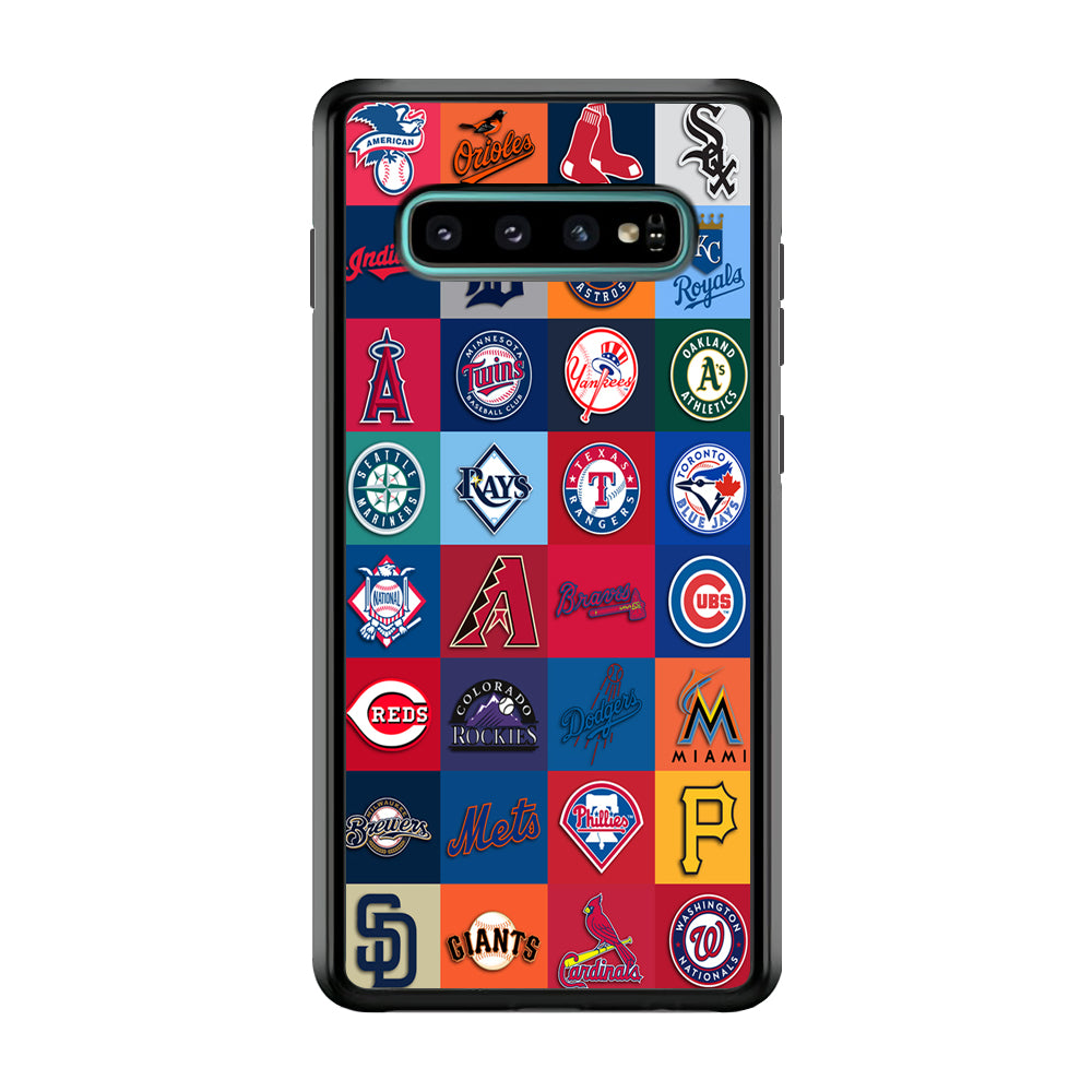 Baseball Teams MLB Samsung Galaxy S10 Case-Phone Case-Rubber Black (2D Case)-Altracase