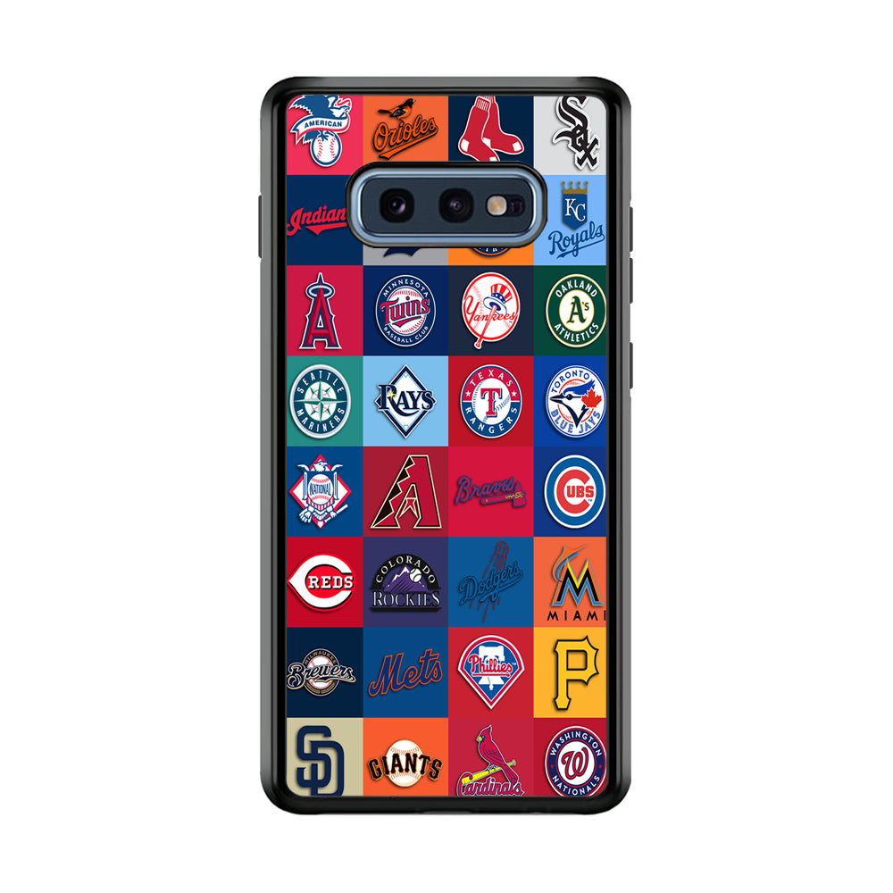 Baseball Teams MLB Samsung Galaxy S10E Case-Phone Case-Rubber Black (2D Case)-Altracase