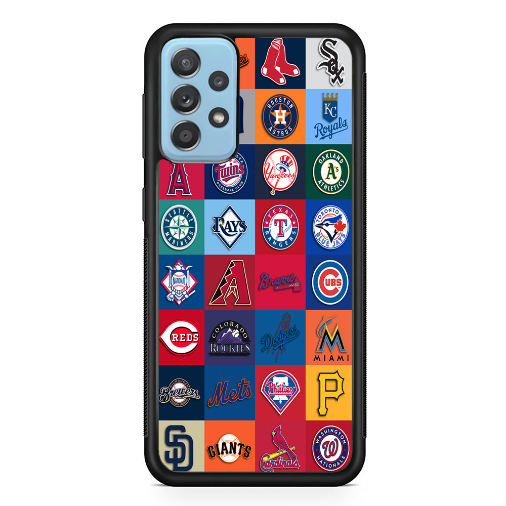 Baseball Teams MLB Samsung Galaxy A52 Case-Phone Case-Rubber Black (2D Case)-Altracase