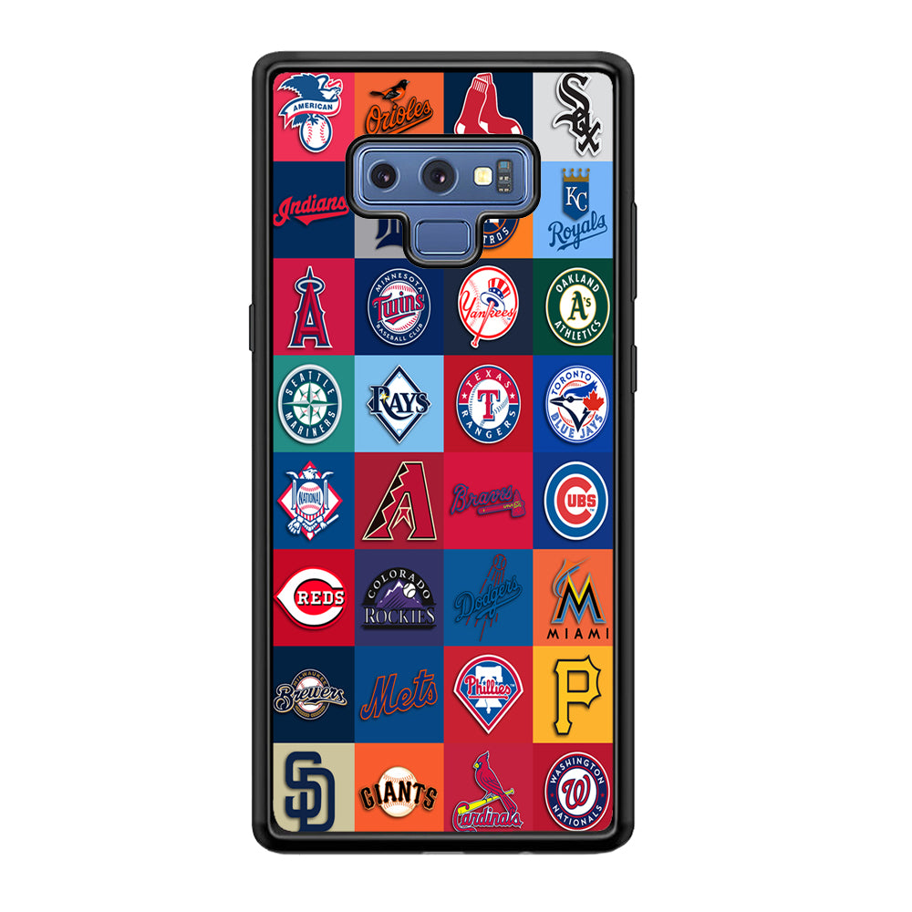 Baseball Teams MLB Samsung Galaxy Note 9 Case-Phone Case-Rubber Black (2D Case)-Altracase