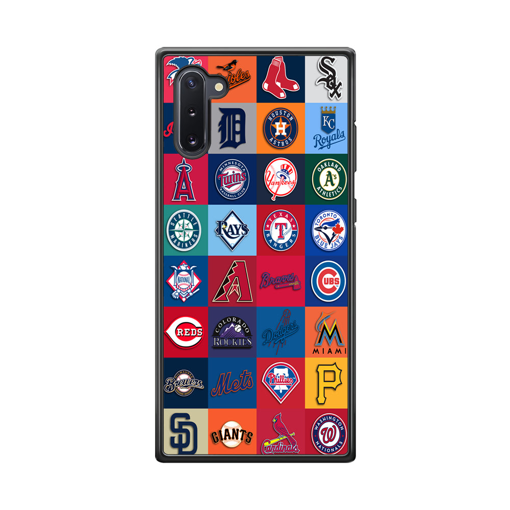 Baseball Teams MLB Samsung Galaxy Note 10 Case-Phone Case-Rubber Black (2D Case)-Altracase