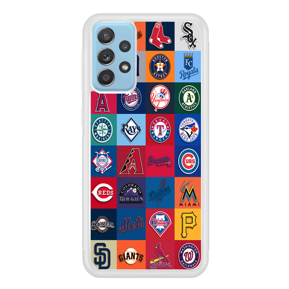 Baseball Teams MLB Samsung Galaxy A52 Case-Phone Case-Rubber White (2D Case)-Altracase