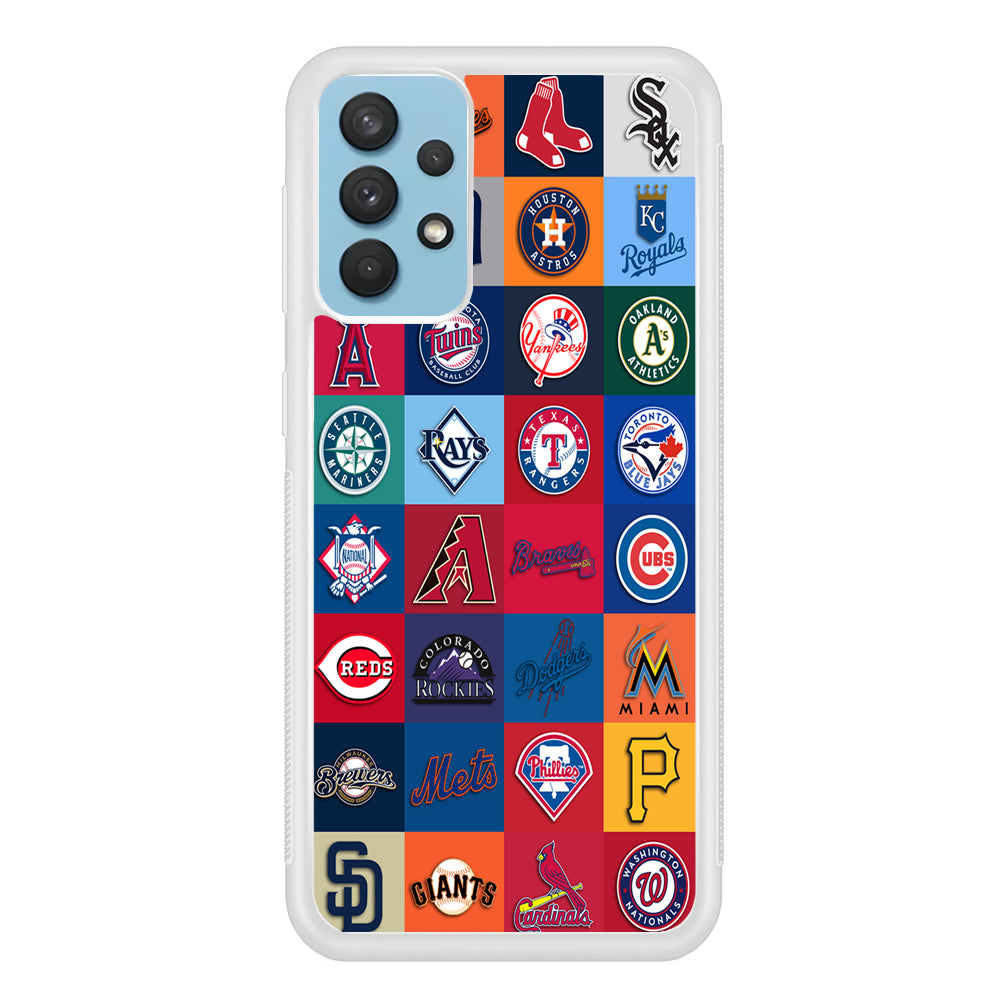 Baseball Teams MLB Samsung Galaxy A32 Case-Phone Case-Rubber White (2D Case)-Altracase