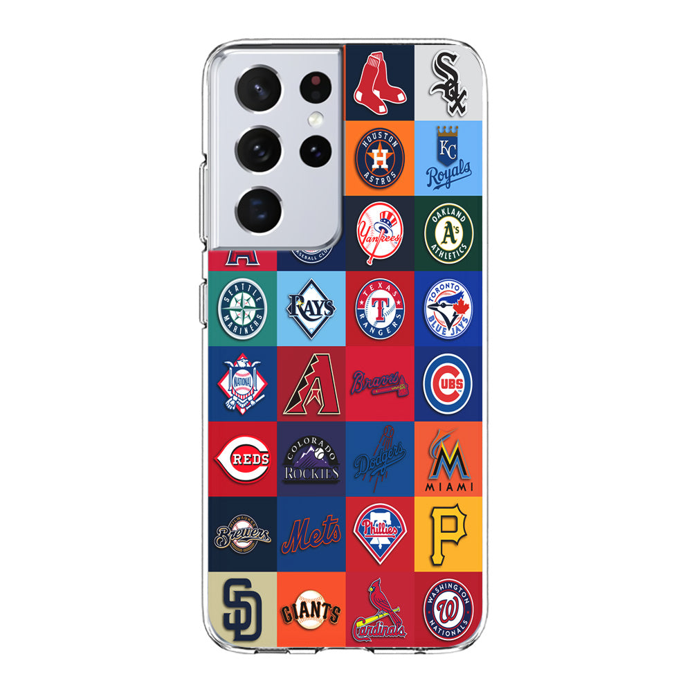 Baseball Teams MLB Samsung Galaxy S21 Ultra Case-Phone Case-Clear Soft Case-Altracase