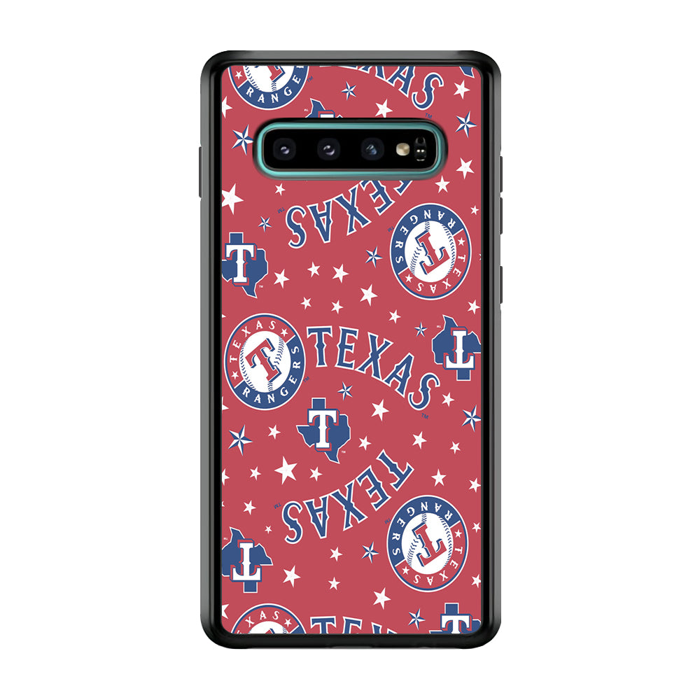 Baseball Texas Rangers MLB 001 Samsung Galaxy S10 Case-Phone Case-Rubber Black (2D Case)-Altracase