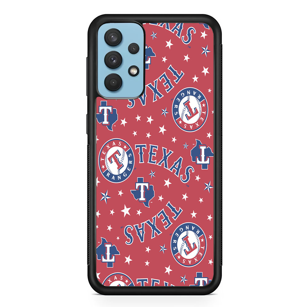 Baseball Texas Rangers MLB 001 Samsung Galaxy A32 Case-Phone Case-Rubber Black (2D Case)-Altracase
