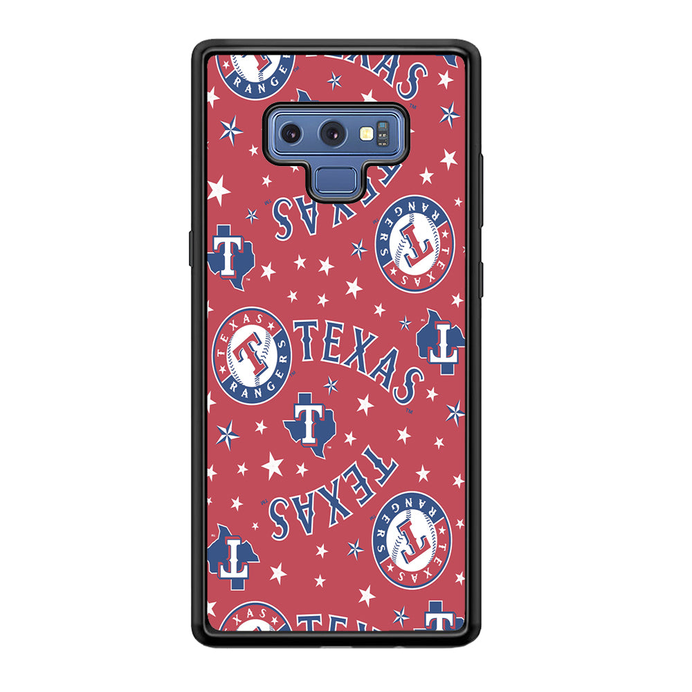 Baseball Texas Rangers MLB 001 Samsung Galaxy Note 9 Case-Phone Case-Rubber Black (2D Case)-Altracase