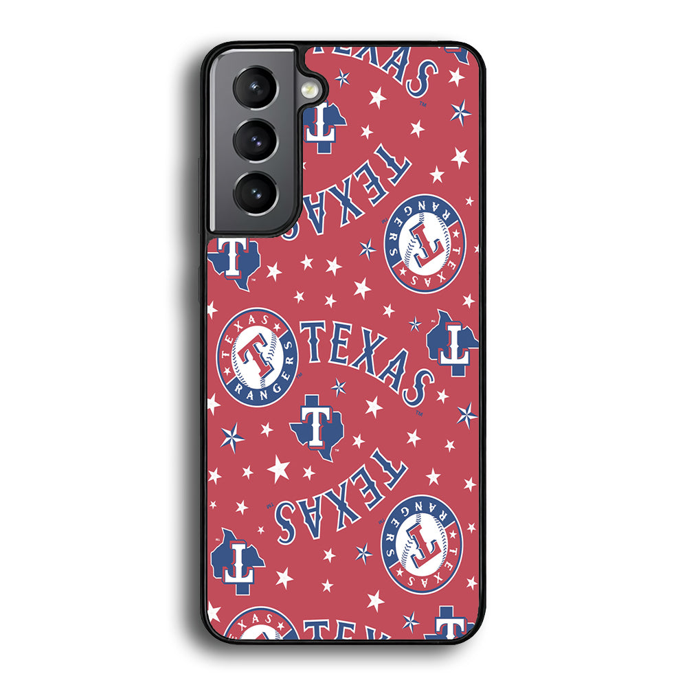 Baseball Texas Rangers MLB 001 Samsung Galaxy S21 Case-Phone Case-Rubber Black (2D Case)-Altracase