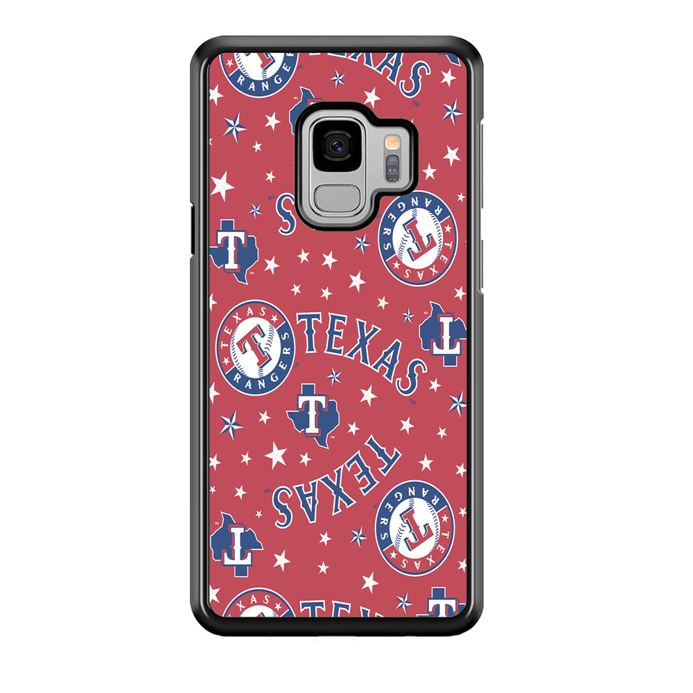 Baseball Texas Rangers MLB 001 Samsung Galaxy S9 Case-Phone Case-Rubber Black (2D Case)-Altracase