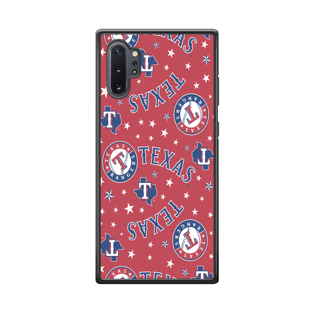 Baseball Texas Rangers MLB 001 Samsung Galaxy Note 10 Plus Case-Phone Case-Rubber Black (2D Case)-Altracase