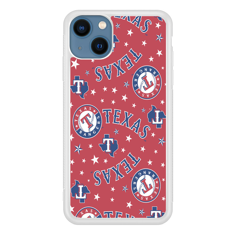 Baseball Texas Rangers MLB 001 iPhone 15 Plus Case-Phone Case-Rubber White (2D Case)-Altracase