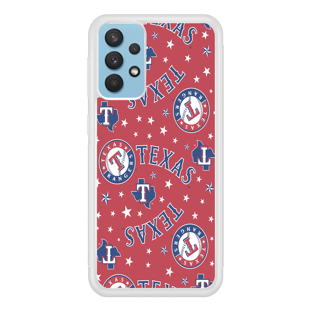 Baseball Texas Rangers MLB 001 Samsung Galaxy A32 Case-Phone Case-Rubber White (2D Case)-Altracase