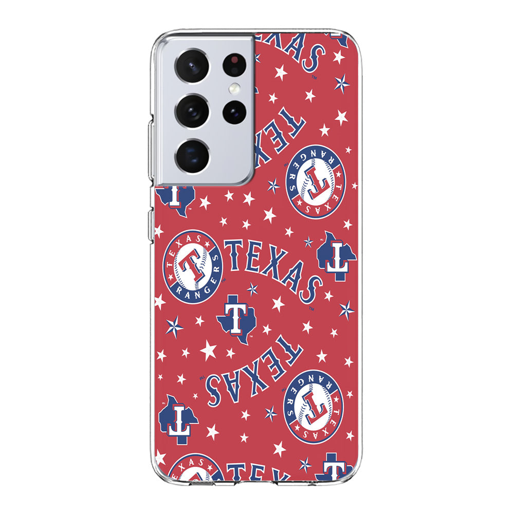 Baseball Texas Rangers MLB 001 Samsung Galaxy S21 Ultra Case-Phone Case-Clear Soft Case-Altracase